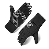 Opard Winter Gloves Phone Touch Screen Waterproof Warm Inner Thermal Fleece for Men Women Work Sports Outdoor Motorcycle Cycling (Black)