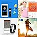 Juboury Fitness Tracker, Slim Heart Rate Smart Bracelet Wearable Pedometer Touch Screen Activity Tracker Fitness Watch for Android and iOS Smart Phones (Black)