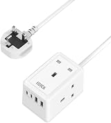 FDTEK 7-in-1 Extension Socket Cube with USB-C 2x USB-A 1.5m Cable