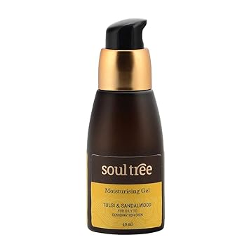 SoulTree Moisturising Gel With Tulsi & Sandalwood, For Oily to Combination Skin, 40ml