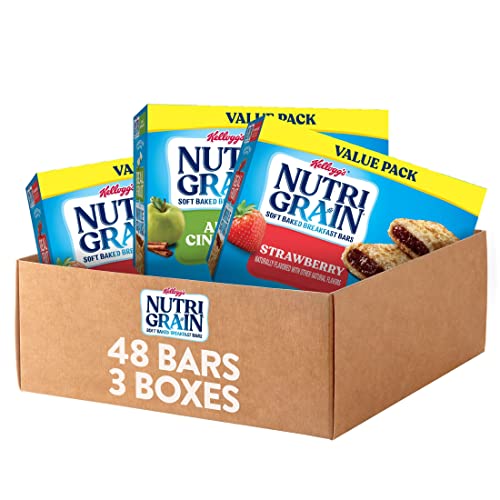 NutriGrain Soft Baked Breakfast Bars, Made with Whole Grains, Kids