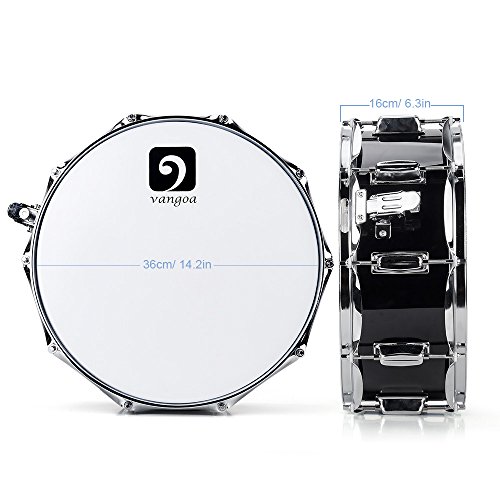 Vangoa Snare Drum Kit, Marching Snare Drum, 14" x 5.5" with 10mm