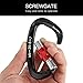 XINDA Screwgate Locking Carabiner Clip - Professional Rock Climbing Carabiner Screw Lock,Heavy Duty Carabiners for Climbing,Mountaineer,Hammock,Camping,Outdoor Equipment (2 pcs Black)