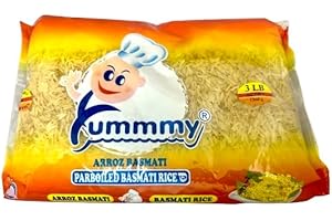 Yummmy Aromatic Basmati Parboiled Rice, Sella Rice - Arroz Basmati, 3 Lbs. (48 oz), Kosher Certified, Suitable for Diabetics