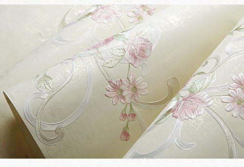 Wapel Small Fresh Floral Wallpaper Bedroom Living Room Background Clothing Store Beauty Salon Blue White Pastoral Style Wallpaper Beige