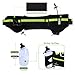 Hydration Waist Pack By Mosslian. Waist Runing belt with Water Bottle Holder for Woman&Men-Top Running Gear with Waterproof and Reflective- Hands Free Workout-Fits iPhone 7 Plus (Black&Green)