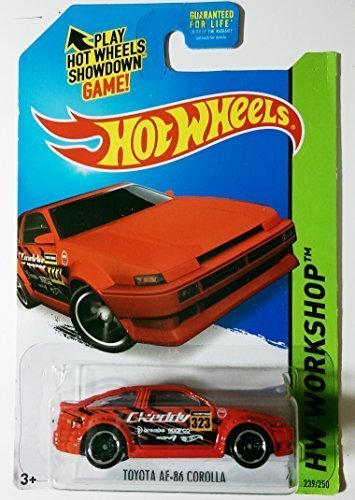 Hot Wheels, 2015 HW Workshop, Toyota AE-86 Corolla [Red] Die-Cast Vehicle #239/250