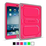 Fintie Apple iPad Air Case - CaseBot Tuatara Series Rugged Unibody Dual Layer Hybrid Full Protective Cover with Built-in Screen Protector and Impact Resistant Bumper, Lifetime Warranty, Magenta