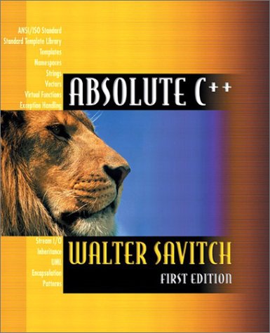 Absolute C++ By Walter Savitch 6th Edition