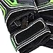 Renegade GK Vulcan Abyss Goalie Gloves with Pro-Tek Finger Savers | 3.5+3mm Hyper Grip & 4mm Duratek | Black & Green Soccer Goalkeeper Gloves (Size 8, Youth-Adult, Roll Cut, Level 3)