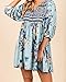 Chuanqi Womens Summer Boho Floral Dresses Casual 3/4 Sleeve Midi T Shirt Dress