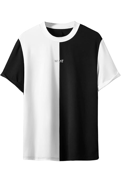 COLOR HUNT Round Neck Half Sleeve Cotton T-Shirt for Men | Comfortable and  Stylish Men's T-Shirt (US, Alpha, Medium, Regular, Regular, Black) |  Amazon.com