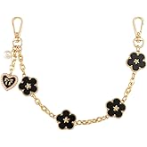 Anbys Black Bag Charms Chain Purse Extender Chain Flower Purse Chain Charms Accessories For Women