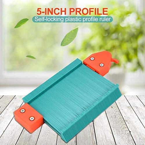 5 inch Self-locked Profile Copy Duplicator Contour Gauge Wood Marking Tool Self-locking Plastic Profile Ruler for Tile Laminate