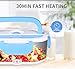 Vmotor Electric Lunch Box Food Heater Portable Lunch Heater with Removable 304 Stainless Steel Container Food Grade Material(110v Blue)