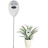 Censinda Soil Moisture Meter, Soil Moisture Monitor for House Plants, Soil Hygrometer Moisture Sensor for Indoor &amp; Outdoor, Garden, Farm, Lawn Plant Care, No Battery Needed(White)