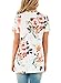 Dokotoo Womens Summer Sexy Fashion Floral Tops and Blouses For Juniors White Large