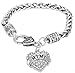 for Mimi Bracelet Engraved Gift Jewelry for Mimi Crystal Adorned Heart Shaped Pendant Lobster Claw Bracelet Gift for Mom or Grandma Colorless