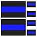 Reflective Police Thin Blue Line Bumper Decals (2 Pack, 4