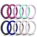 Mokani Silicone Wedding Ring for Women, Thin and Braided Rubber Band, Fashion, Colorful, Comfortable fit, Skin Safe