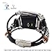 Smatiful Blaze Fancy Bands (Small Mediume Large XL are All Ok) with Stainless Steel Clasp and Gunmetal Parts for Women, Adjustable Replacement Leather Watch Band for Fitbit Blaze, Classic Black