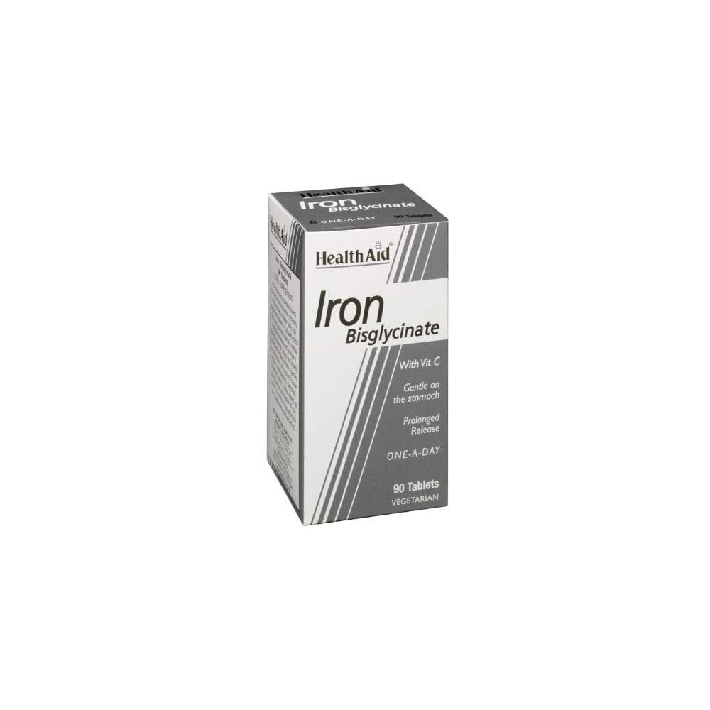HealthAid Iron Bisglycinate - 90 Vegetarian Tablets