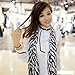 Premium Fashion Animal Print Zebra Shawl Scarf Wrap - White