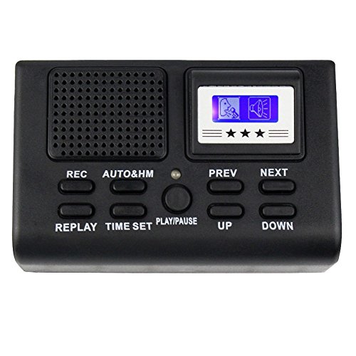 Mengshen Mini Digital Telephone Voice Recorder/ Professional Phone Call Monitor/ Telephone Logger with Blue LCD Display Support SD Card Clock function MS-K10