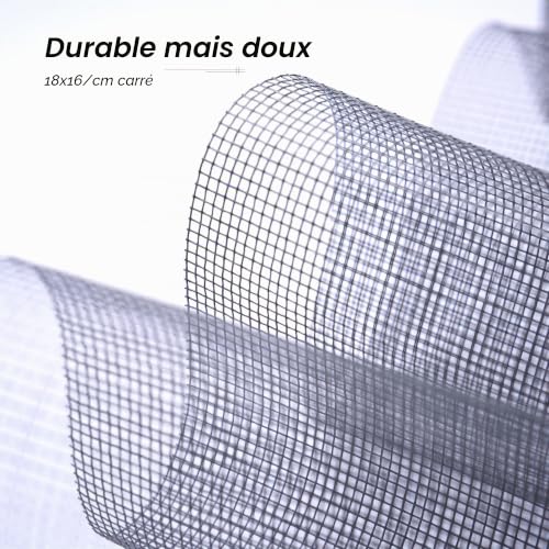 Ailinscn Mosquito Net Window, 120 x 1500 cm, 304 Stainless Steel High Light Transmission Mosquito Net Door Window by the Metre, for Doors, Windows, Patio, Porch and Pool, Roof Velux