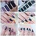 14 Sheets Nail Stickers, Pure color Shine Full Wraps Nail Art Adhesive Decals Nail Art Tips Stickers False Nail Design Manicure Sets