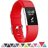 GEAK Replacement Bands for Fitbit Charge 2, Fitbit Charge2 Wristbands,Large,Red