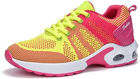 Vivya Women's Lightweight Comfortable Running Shoes Breathable Tennis Shoes Sports Shoes Casual Walking Sneakers(Air Cushion, Yellow-40)