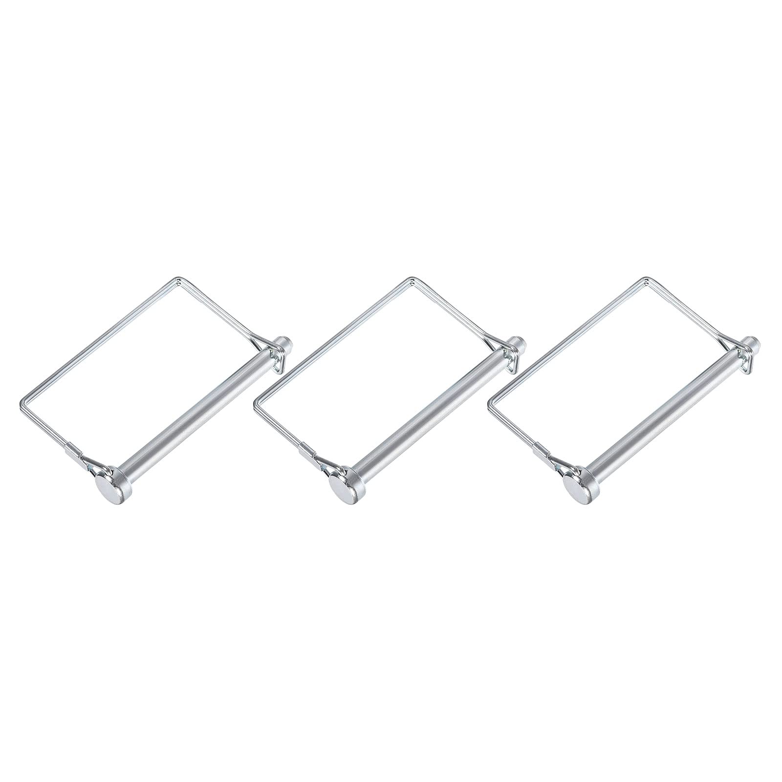 METALLIXITY Square Safety Coupler Pin 3pcs (5/16"x3.54"/ 8x90mm), Carbon Steel Shaft Locking Pin - for House Construction, Tractors, Trailers, Trucks, Mowers