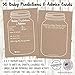 50 Mason Jar Baby Shower Prediction and Advice Cards - Rustic Baby Shower Games for Boys or Girls - Baby Advice Cards with Well Wishes for Baby, New Mommy and Parents - Gender Neutral Baby Shower Game