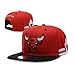 Hongxing-TY Unisex Adjustable Fashion Leisure Baseball Hat Chicago Bulls Snapback Dual Colour Cap, Red, One Size