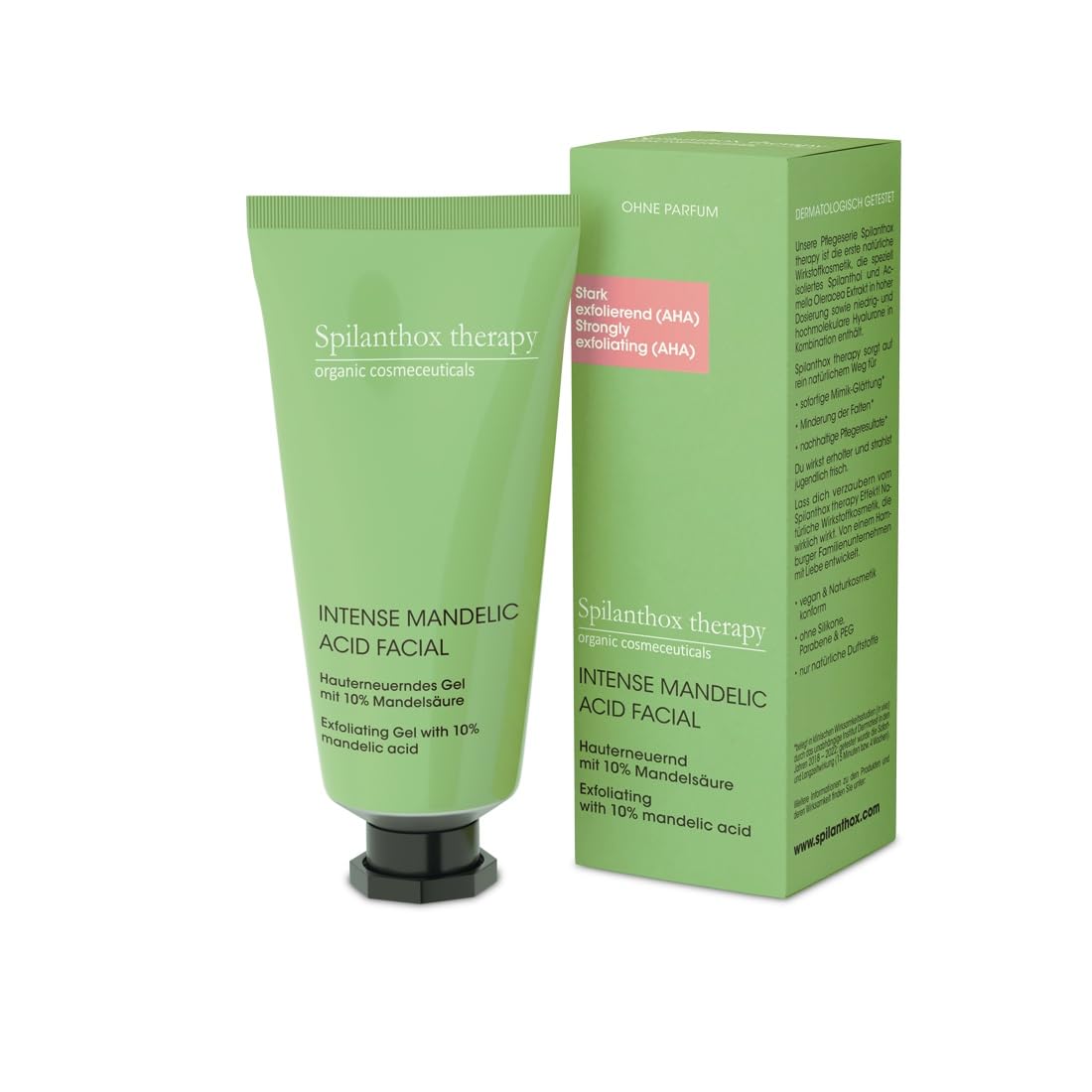 Spilanthox therapy - Intense Mandelic Acid Facial - Facial Peeling for Skin Renewal - Fade Pimple Marks & Pigmentation Spots - Facial Care with Spilanthol & AHA - Vegan Natural Cosmetics - 30ml