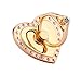 Houshine Premium Electroplate Bumper Soft TPU Clear Back Cover Case + Bling Love Heart Ring Stand for LG K7, K8, Tribute 5, K8 V, K8V, Escape 3, Phoenix 2, Rose Gold Clear +Stand
