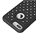 iPhone 7 Plus Case, SAUS [Drop Protection/Shock Absorption Technology] Studded Rhinestone Crystal Bling Hybrid Armor Defender Dual Layer Case Cover for iPhone 7 Plus (Black)