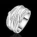 NYKKOLA Jewelry 925 Silver Beautiful Austrian Crystal Band Ring(O)