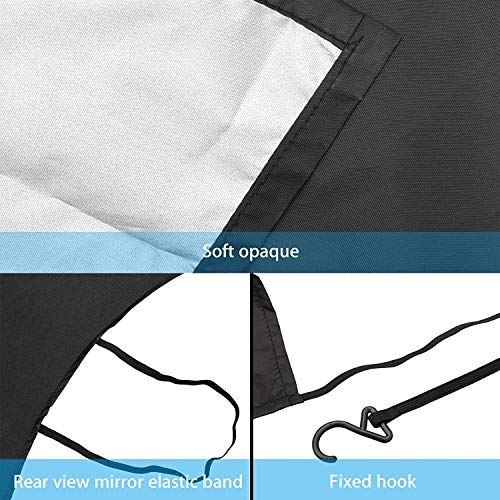 MITALOO Windshield Snow Cover Ice Removal Wiper Visor Protector Auto Sun Shade for Cars Trucks Vans and SUVs Stop Scraping Fits Most Car, SUV, Truck, Van or Automobile with 83"x 48" - Thumbnail 2