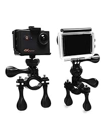 Cámara de acción táctil 4K WiFi Ultra HD 16 MP 98.4 ft submarina impermeable cámara de 170 grados gran angular 2 pulgadas pantalla LCD Cámara de deportes con kits de montaje, Cereza