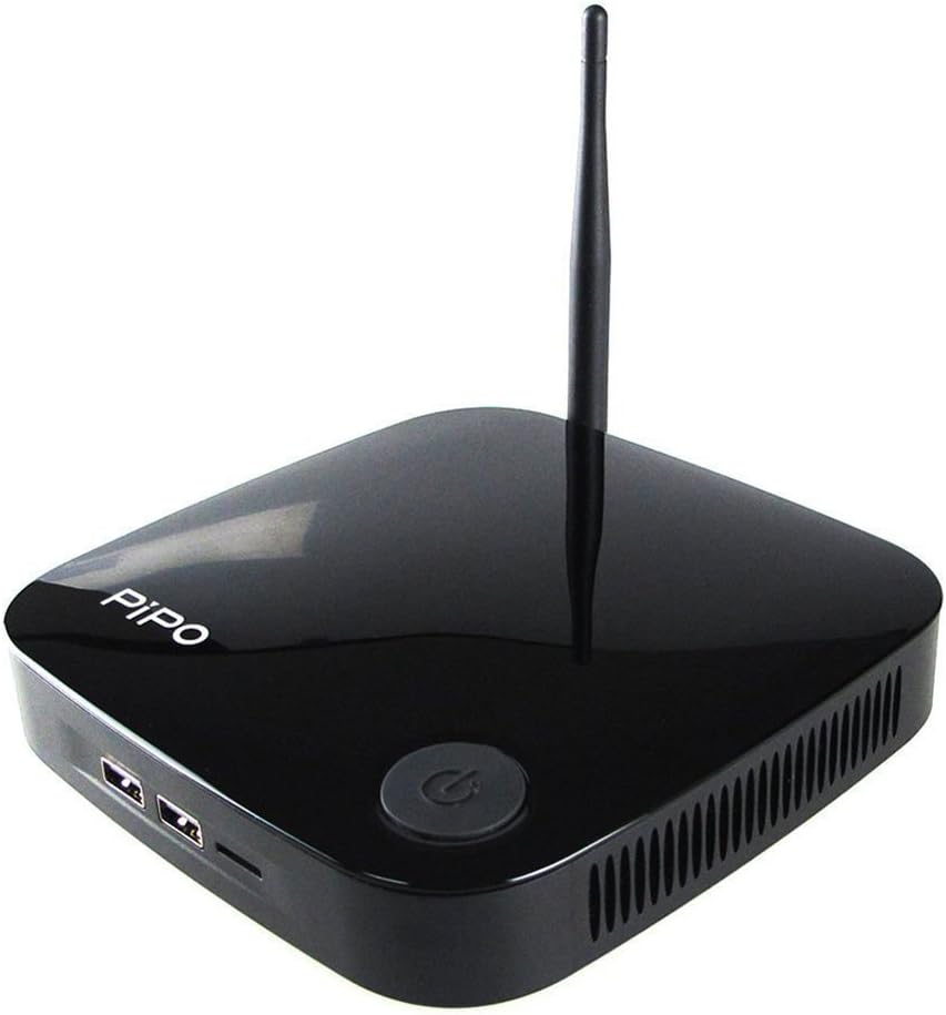 Pipo X6S Mini PC TV Box Windows 10 OS Intel Cherry Trail-Z8300 Media Player 4G RAM 64G ROM Wifi Bluetooth 4.0 Smart TV Box (Black)