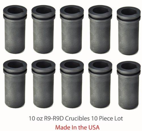10 Piece Lot 10 oz Crucible For Mini R9 R9D-10 Melting Casting Furnace Refining Gold Silver Copper Scrap Jewelry