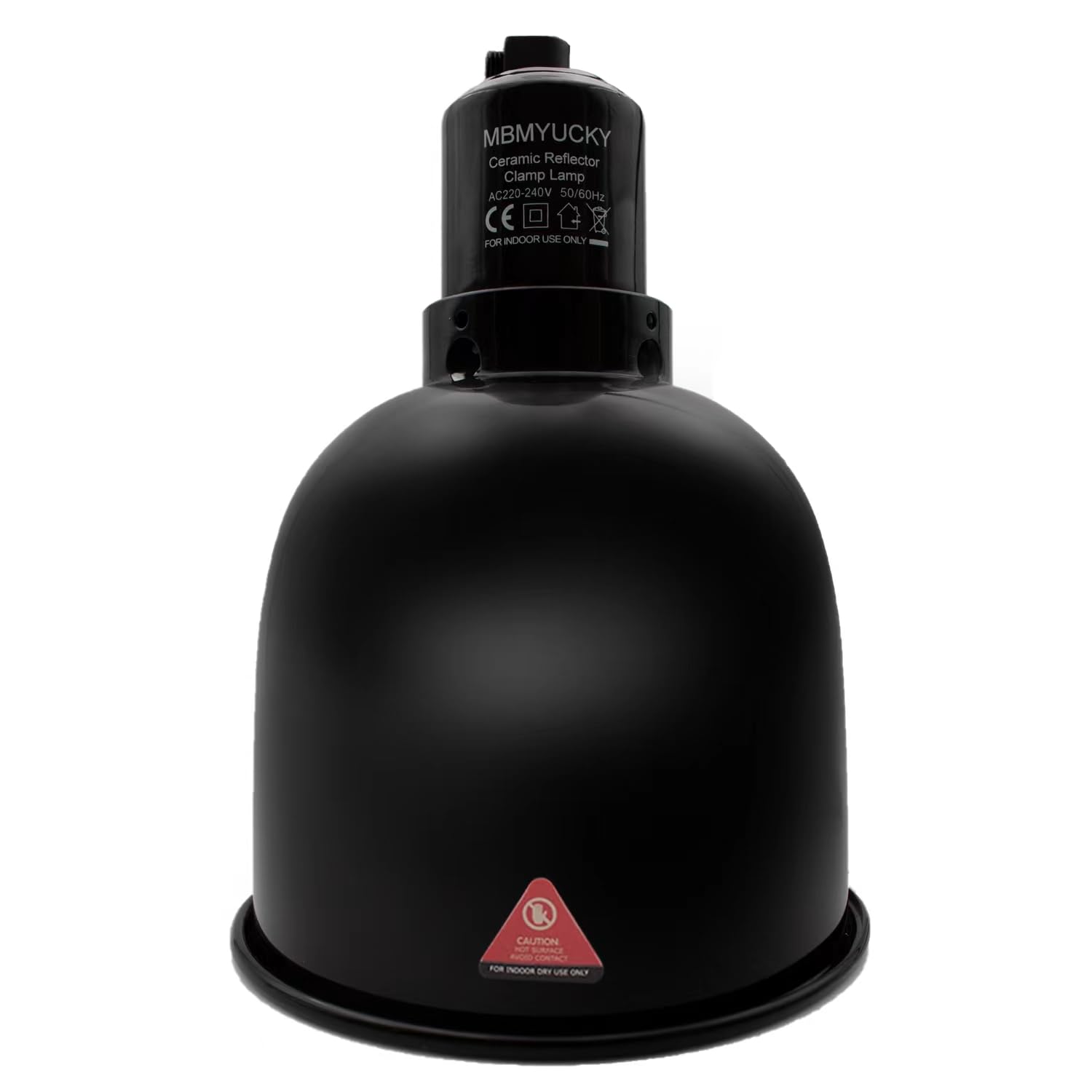 MBMYUCKY Reptile Heat Lamp Bulb Holder - E27 Ceramic Lamp Holder Deep Dome Clamp Lamp with Switch Light Bulb Fixture 14cm for Chicken Puppies Gecko Turtle Hamster Dog Bearded Dragon Max 200 Watt