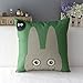 WOMHOPE 4 Pcs Studio Ghibli My Neighbor Totoro Series - Cotton Linen Throw Pillow Case Cushion Cover Square Throw Cover, 18x18 Inches (A (Set of 4))