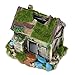 Delight eShop Aquarium Landscaping Decoration Resin House Cave Fish Tank Ornament With Moss