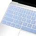 GMYLE Silicone Keyboard Cover for Macbook 12 inch (A1534) and New Macbook Pro 13 inch 2016 (A1708, without TouchBar) - Serenity Blue (US Layout)
