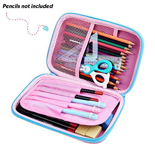 Pencil Case Pen Pouch Box for Girls Cute Unicorn Pencil Case Kawaii School Supplies Crayon Box EVA Plastic Pencil Organizer Stationery Holder for Kids