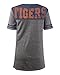 MLB Detroit Tigers Oversized Top with Contrast Yoke and Split Henley, Grey, Small