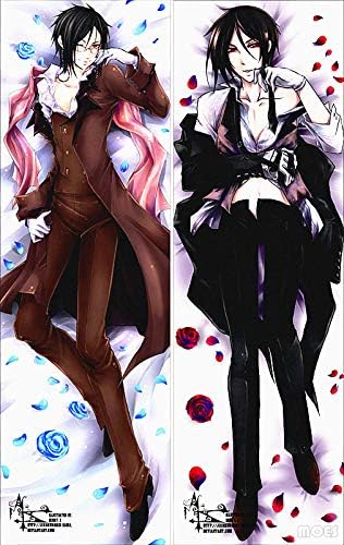 MOES Black Butler-Sebastian Michaelis Japanese 2 Way Tricot 150 x 50cm Pillowcases